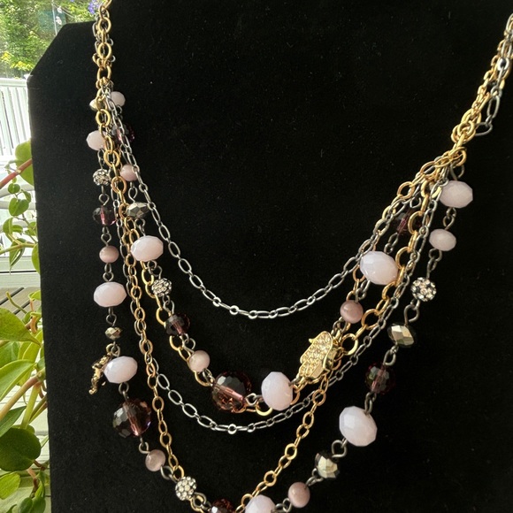 Simply Vera Multi Chain Statement Necklace - Picture 11 of 11